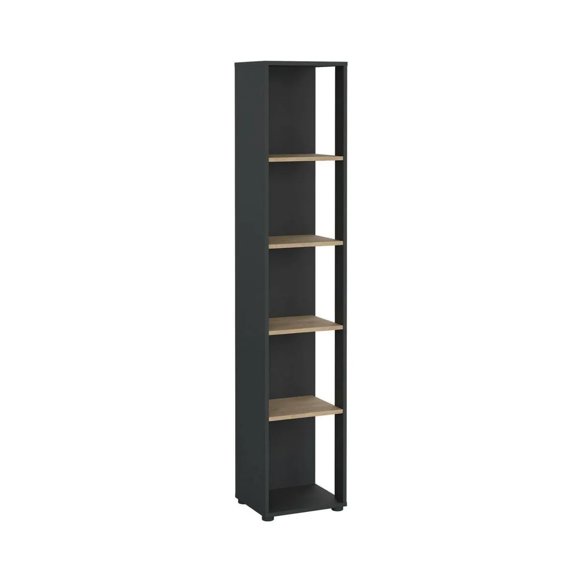 Libreria elegante rovere e grigia 40x204h cm - Baaz
