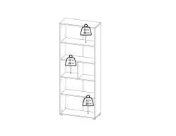 Libreria elegante rovere 79x204h cm - Penh