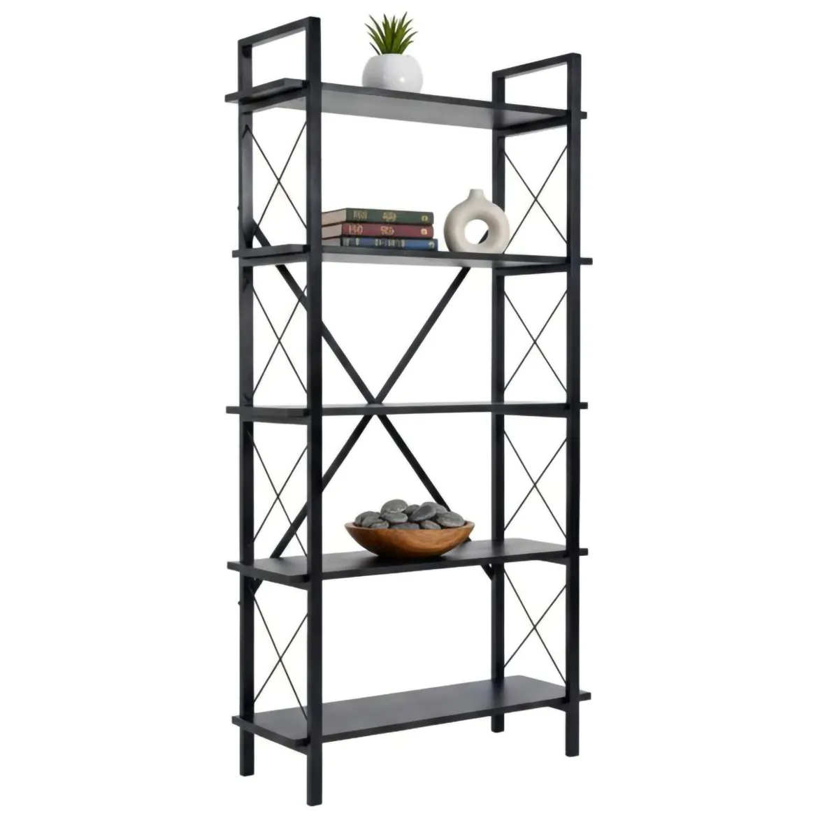 Libreria fissa nera 90x180h cm - Suriel