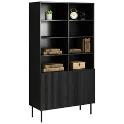 Libreria Ghilarza, 100x42 h177 cm, Nero