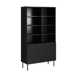 Libreria Ghilarza, 100x42 h177 cm, Nero