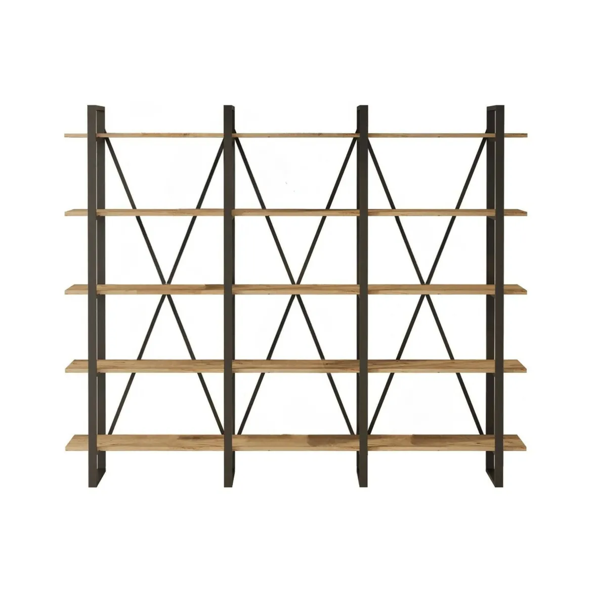 Libreria larga quercia 219x180h cm - Altano