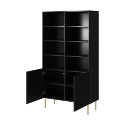 Libreria Maierato, 100x42 h177 cm, Nero
