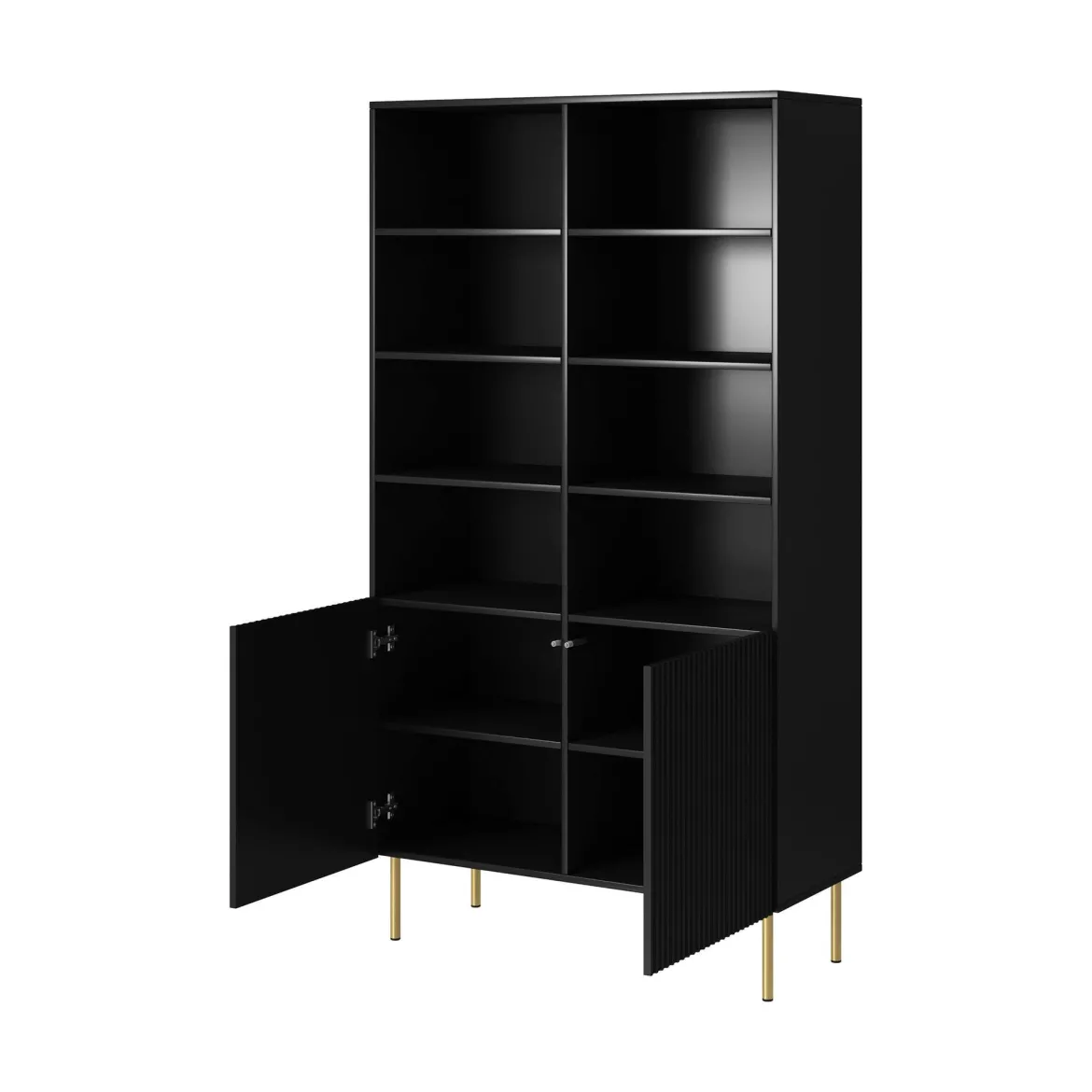 Libreria Maierato, 100x42 h177 cm, Nero
