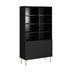 Libreria Maierato, 100x42 h177 cm, Nero