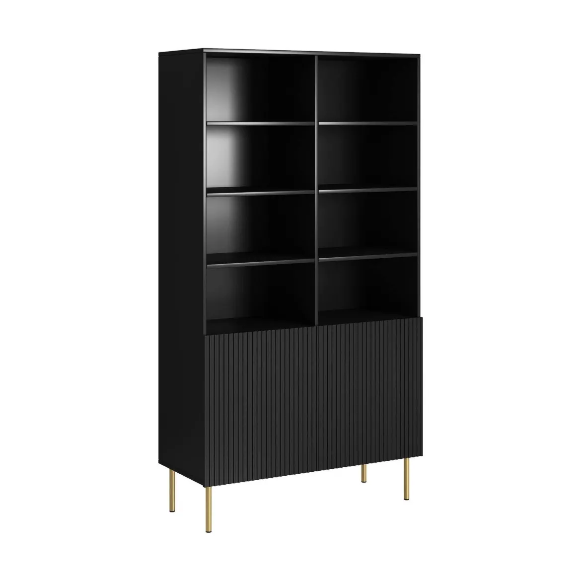 Libreria Maierato, 100x42 h177 cm, Nero
