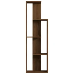 Libreria Marrone Noce 3 Ripiani Installazione Libera 50x20x160h cm, Sfumatura Colore Struttura Noce - Fiesole