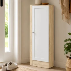 Libreria Marrone Quercia Bianco Cassetti 2 Ripiani 41x28x107h cm, - Amedee