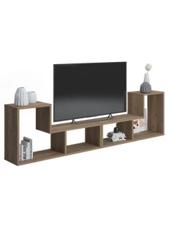 Libreria Marrone Quercia 4 Ripiani Portata Ripiani 5 130x50x25h cm, Sfumatura Colore Struttura Quercia