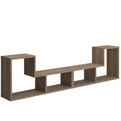 Libreria Marrone Quercia 4 Ripiani Portata Ripiani 5 130x50x25h cm, Sfumatura Colore Struttura Quercia