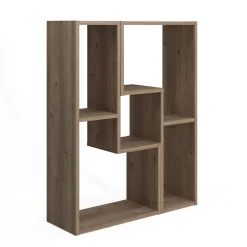 Libreria Marrone Quercia 4 Ripiani Portata Ripiani 5 130x50x25h cm, Sfumatura Colore Struttura Quercia