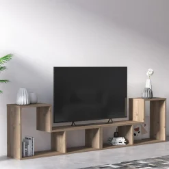 Libreria Marrone Quercia 4 Ripiani Portata Ripiani 5 130x50x25h cm, Sfumatura Colore Struttura Quercia