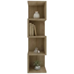 Libreria Marrone Rovere 3 Ripiani Installazione a Terra 110x25x96h cm, Sfumatura Colore Struttura Rovere - Terzolas