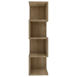Libreria Marrone Rovere 3 Ripiani Installazione Libera 27x25x95h cm, Struttura Verticale - Cissone