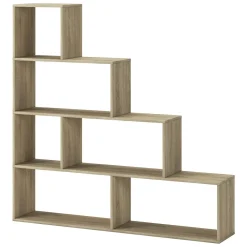 Libreria Marrone Rovere 3 Ripiani Installazione a Terra 70x24.5x142h cm, Sfumatura Colore Struttura Rovere - Prisco