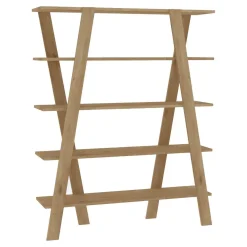 Libreria Marrone Rovere 4 Ripiani Installazione Libera 30x25x170h cm, Struttura Verticale - Cesio