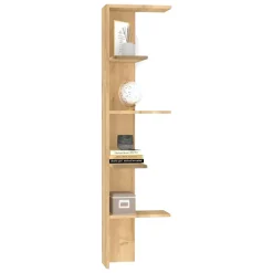 Libreria Marrone Rovere 4 Ripiani Installazione Libera 40x21x160h cm, Utilizzabile Come Divisorio Locale - Mortaran