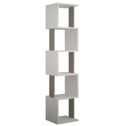 Libreria moderna bianca e tortora 35x161h cm - Nada