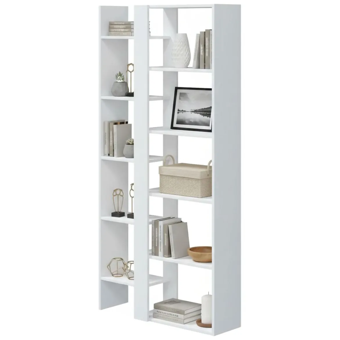Libreria moderna bianca lucida 78x162h cm - Ersilia