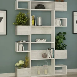 Libreria moderna bianca 120x171h cm - Sally