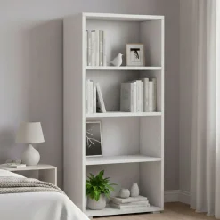 Libreria moderna bianca 70x140h cm - Donatella