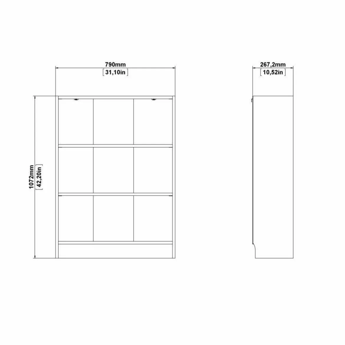Libreria moderna bianca 79x107h cm - Aski