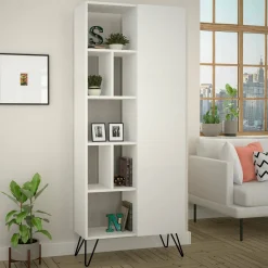 Libreria moderna bianca 79x190h cm - Lince