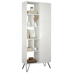 Libreria moderna bianca 79x190h cm - Lince