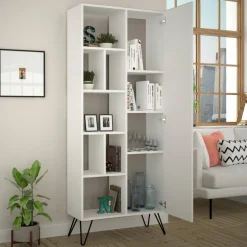 Libreria moderna bianca 79x190h cm - Lince