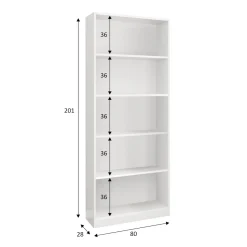 Libreria moderna bianca 84x89h cm - Naruto