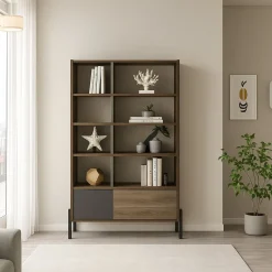Libreria moderna marrone e antracite 79x160h cm - Simon
