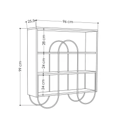 Libreria moderna marrone 96x99h cm - Otis