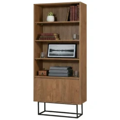 Libreria moderna noce e nera 80x182h cm - Morgana