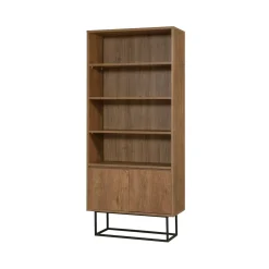 Libreria moderna noce e nera 80x182h cm - Morgana