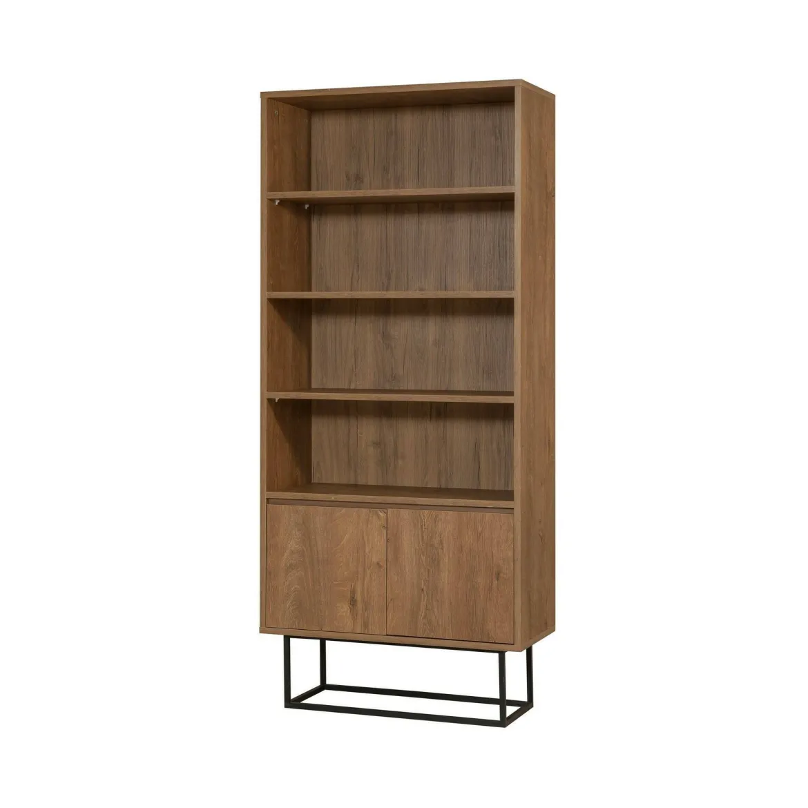 Libreria moderna noce e nera 80x182h cm - Morgana
