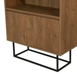 Libreria moderna noce e nera 80x182h cm - Morgana