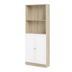 Libreria moderna quercia e bianca 79x203h cm - Michel