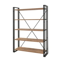 Libreria moderna quercia e nera 89x89h cm - Ercolina