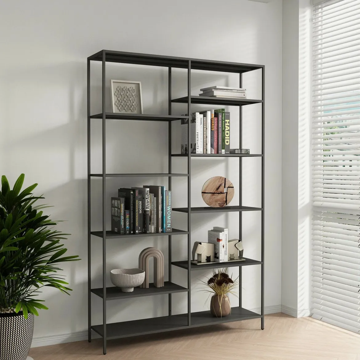 Libreria 9 ripiani ardesia 120x188h cm - Dorgali
