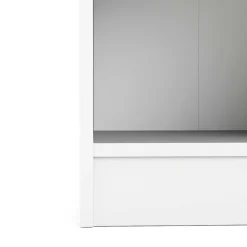 Libreria 4 ripiani bianca e quercia 40x203h cm - Greg