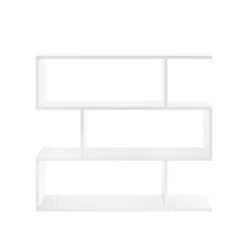 Libreria 3 ripiani bianca lucida 110x96h cm - Acsidol