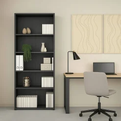 Libreria 4 ripiani grigia 79x204h cm - Penh