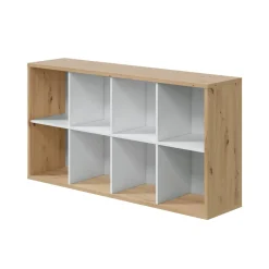 Libreria 6 ripiani legno e bianca 71x137h cm - Alliers