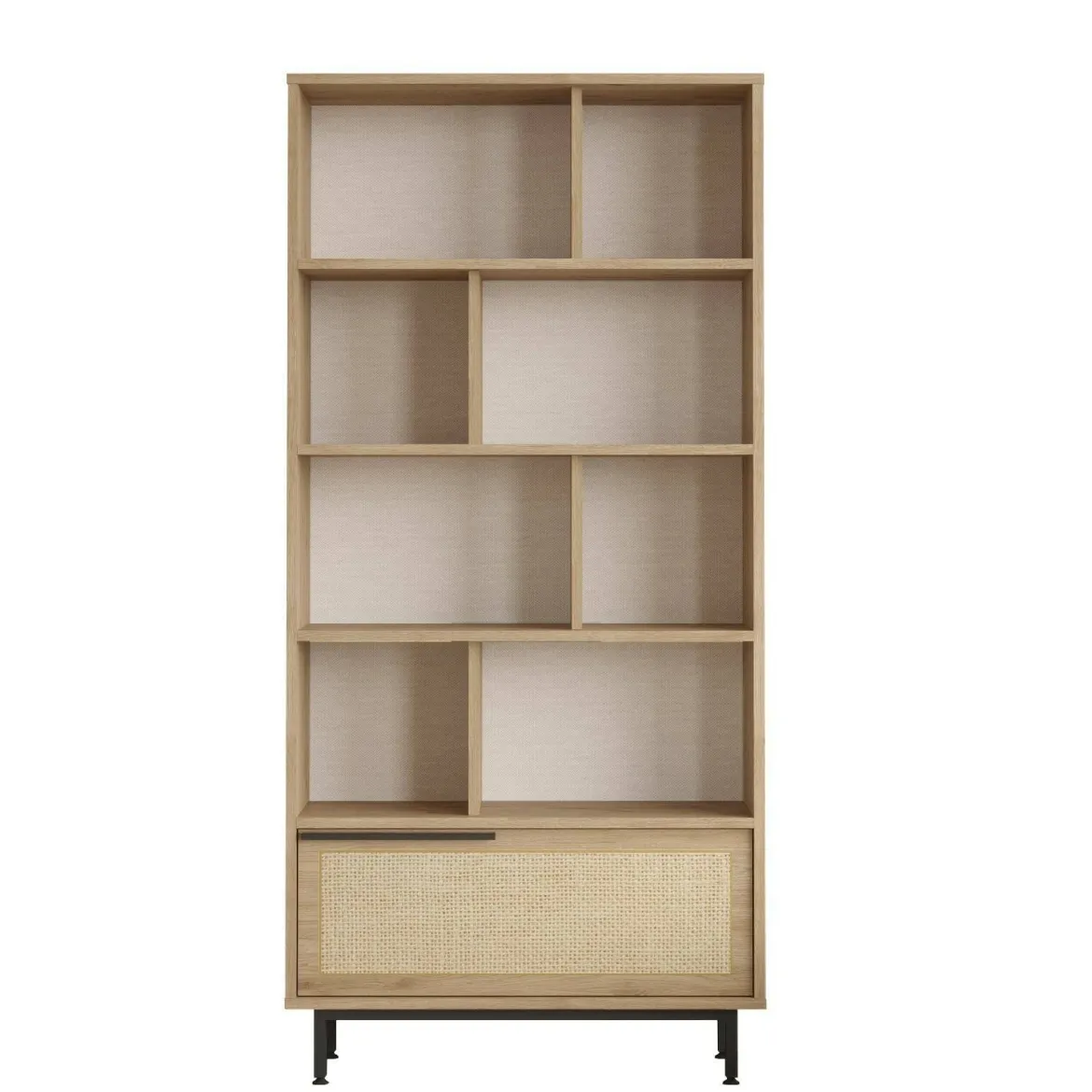 Libreria 3 ripiani noce e quercia 83x175h cm - Gerusalem