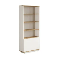 Libreria 4 ripiani quercia e bianca 75x168h cm - Achromic