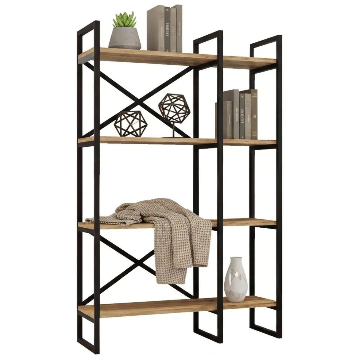 Libreria 4 ripiani quercia 87x138h cm - Desire