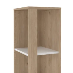 Libreria 4 ripiani rovere e bianca 80x173h cm - Arg