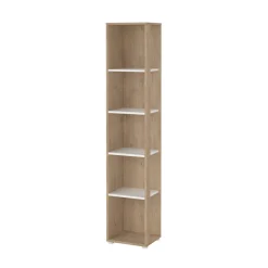 Libreria 4 ripiani rovere e bianca 80x173h cm - Arg