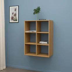Libreria 4 ripiani rovere 90x90h cm - Acquaro