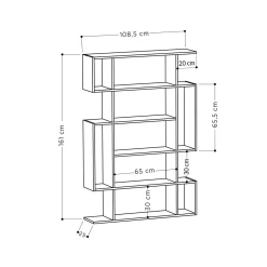 Libreria salvaspazio bianca 110x161h cm - Marcellin